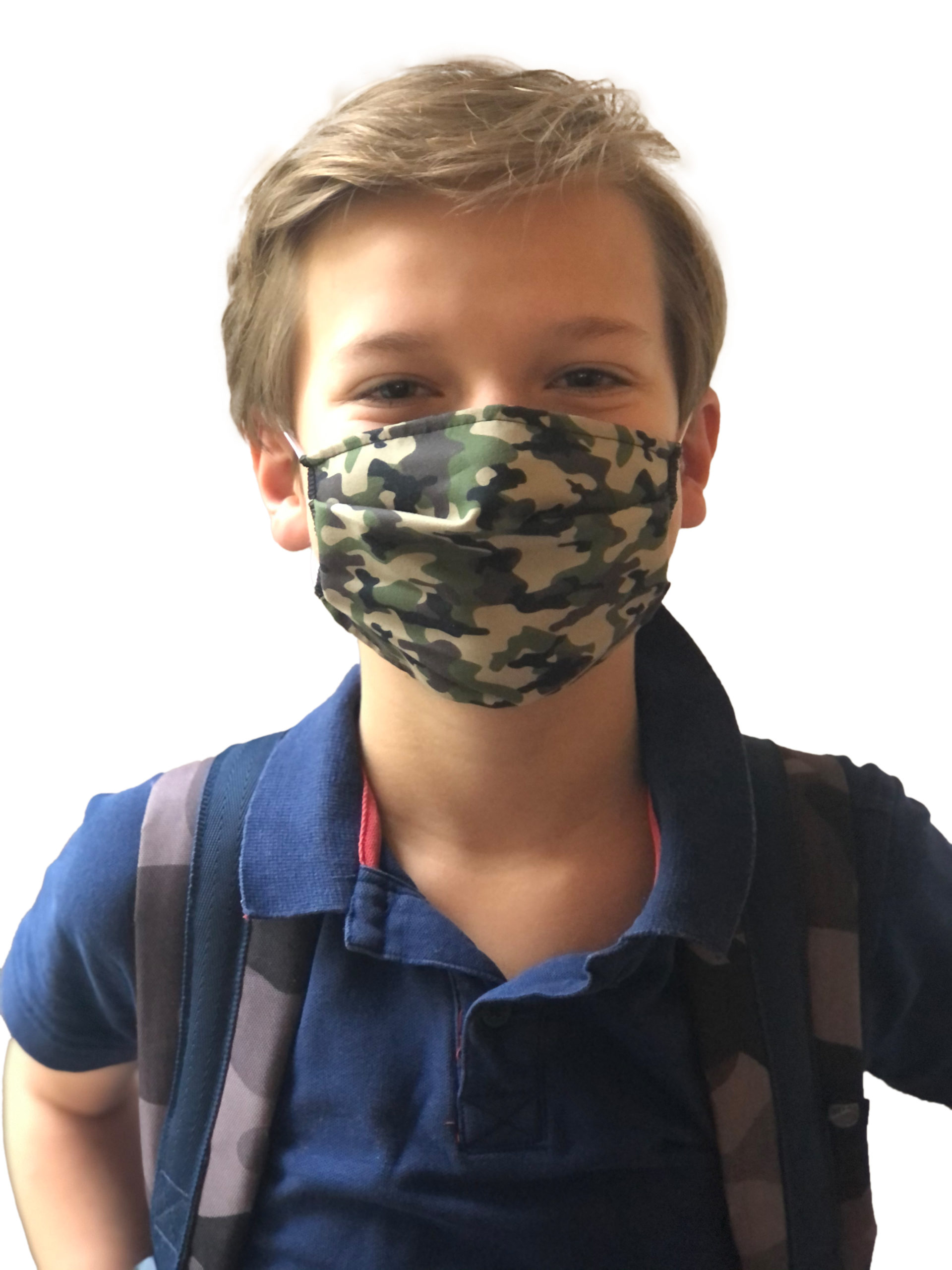 Masque tissus réutilisable et lavable enfant junior scolaire