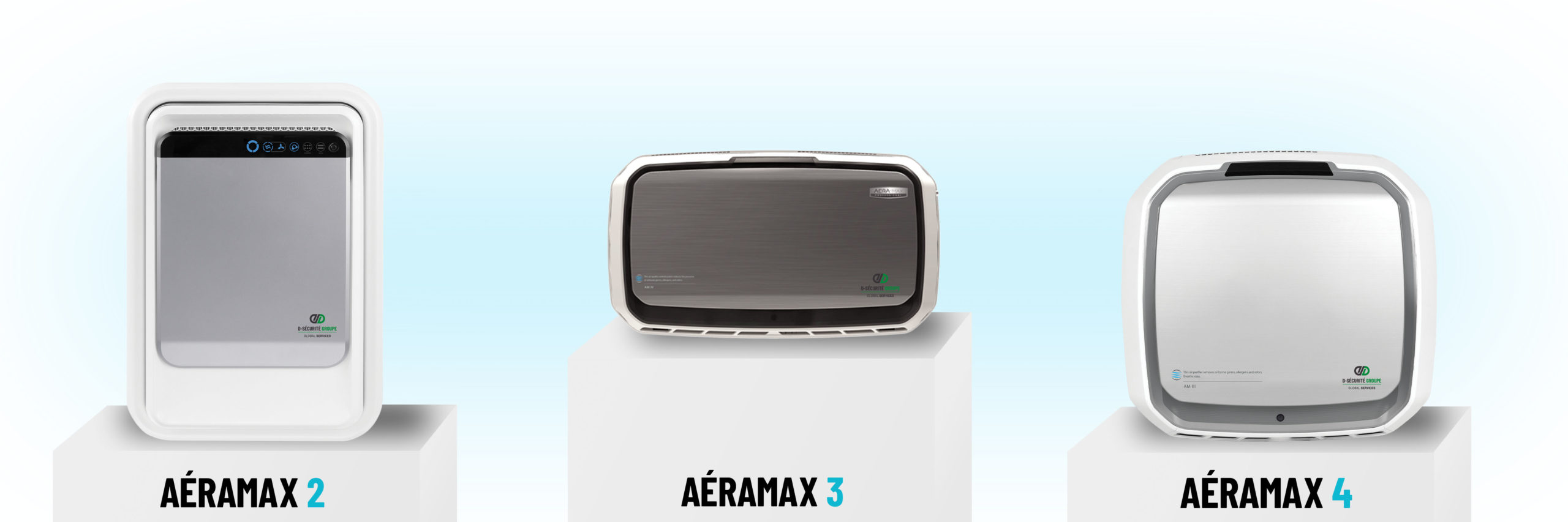Présentation de trois purificateurs d'air Aeramax